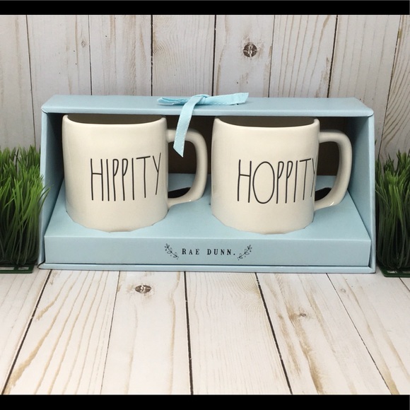Rae Dunn Other - Rae Dunn Easter HIPPITY HOPPITY Mugs Set of 2